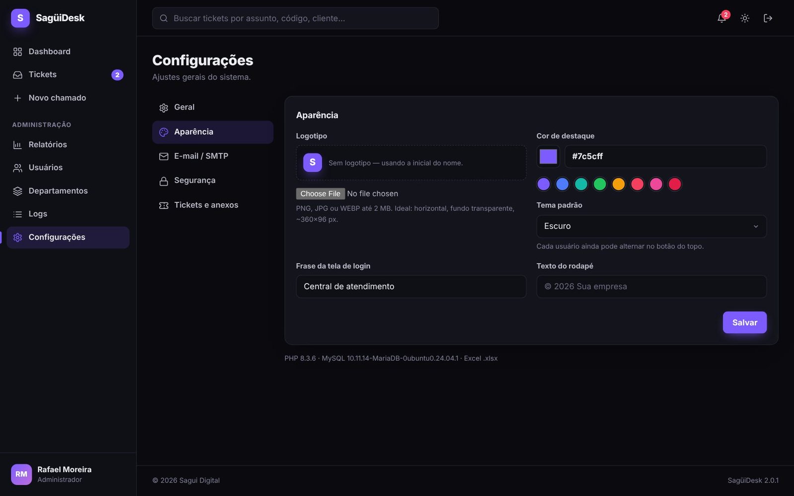 SaguiDesk 2.0.1 — Sua Marca